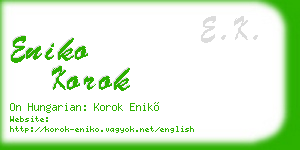 eniko korok business card